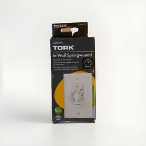 Tork A560MW In-Wall Springwound Timer Switch 60 Min White NEW